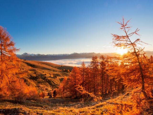 Mer de nuage en automne en Champsaur Valgaudemar