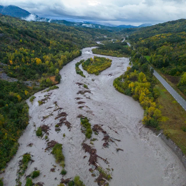 Crue du Drac en Champsaur Valgaudemar octobre 2023